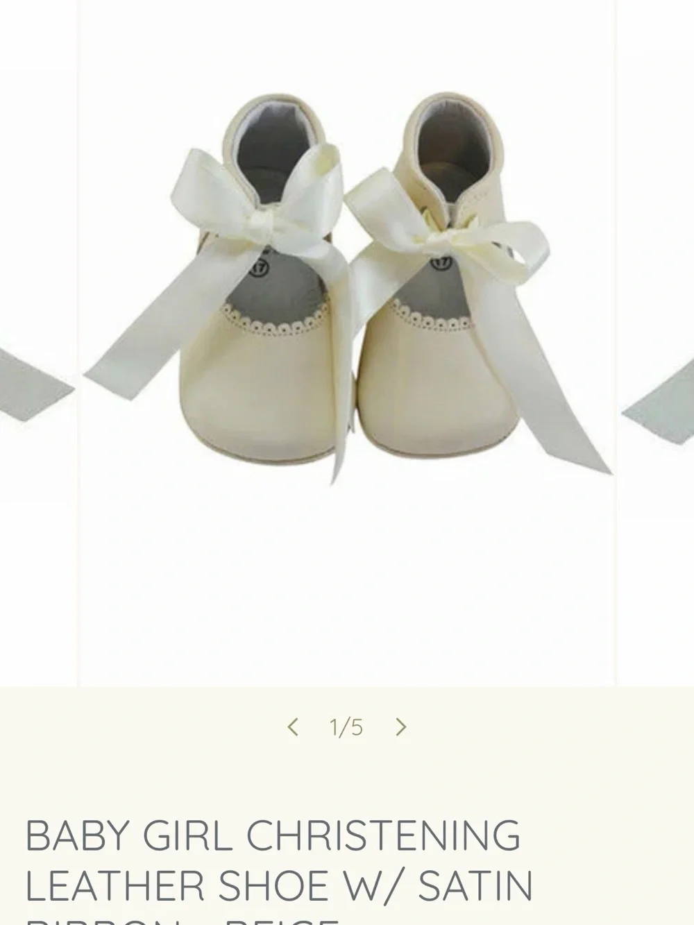 Baby Girl Christening Leather Shoes With Satin Ribbon & Hat